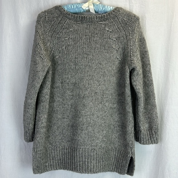 Ann Taylor Alpaca Wool Blend Gray Sweater Size Medium Petite - Picture 3 of 12